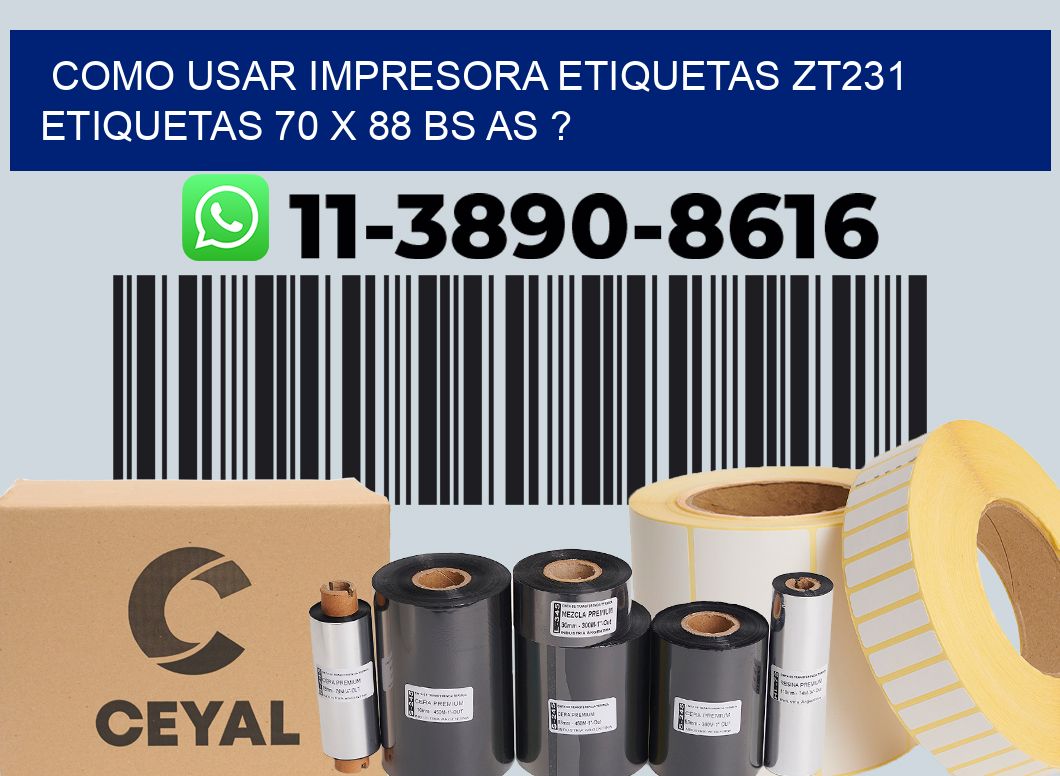 como usar impresora etiquetas zt231 etiquetas 70 x 88 BS AS ?