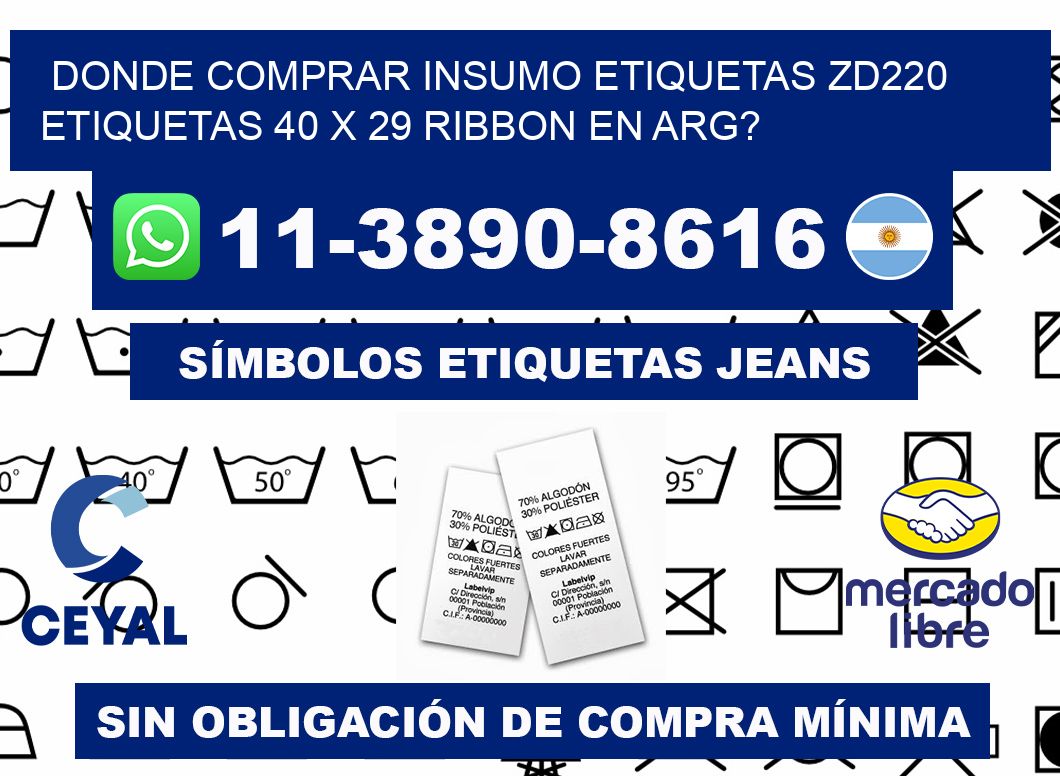 donde comprar insumo etiquetas zd220 etiquetas 40 x 29 ribbon en ARG?