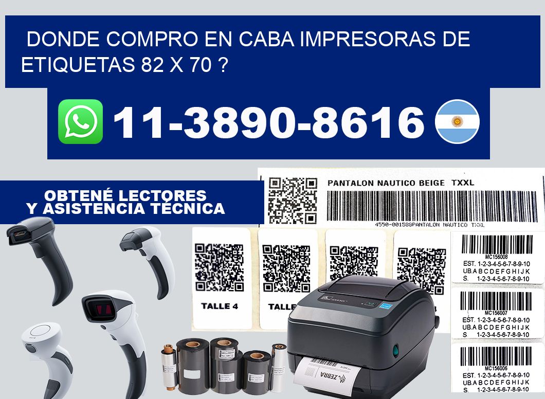 donde compro en CABA impresoras de etiquetas 82 x 70 ?