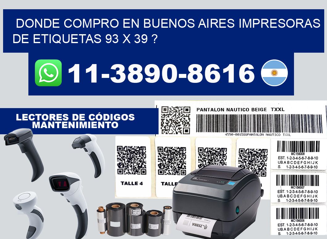 donde compro en buenos aires impresoras de etiquetas 93 x 39 ?
