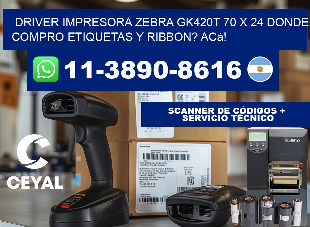 driver impresora zebra gk420t 70 x 24 Donde compro etiquetas y ribbon? Acá!