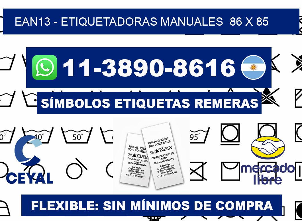 ean13 - Etiquetadoras Manuales  86 x 85