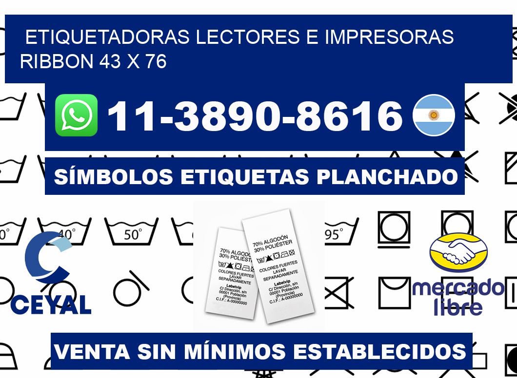 etiquetadoras lectores e impresoras ribbon 43 x 76