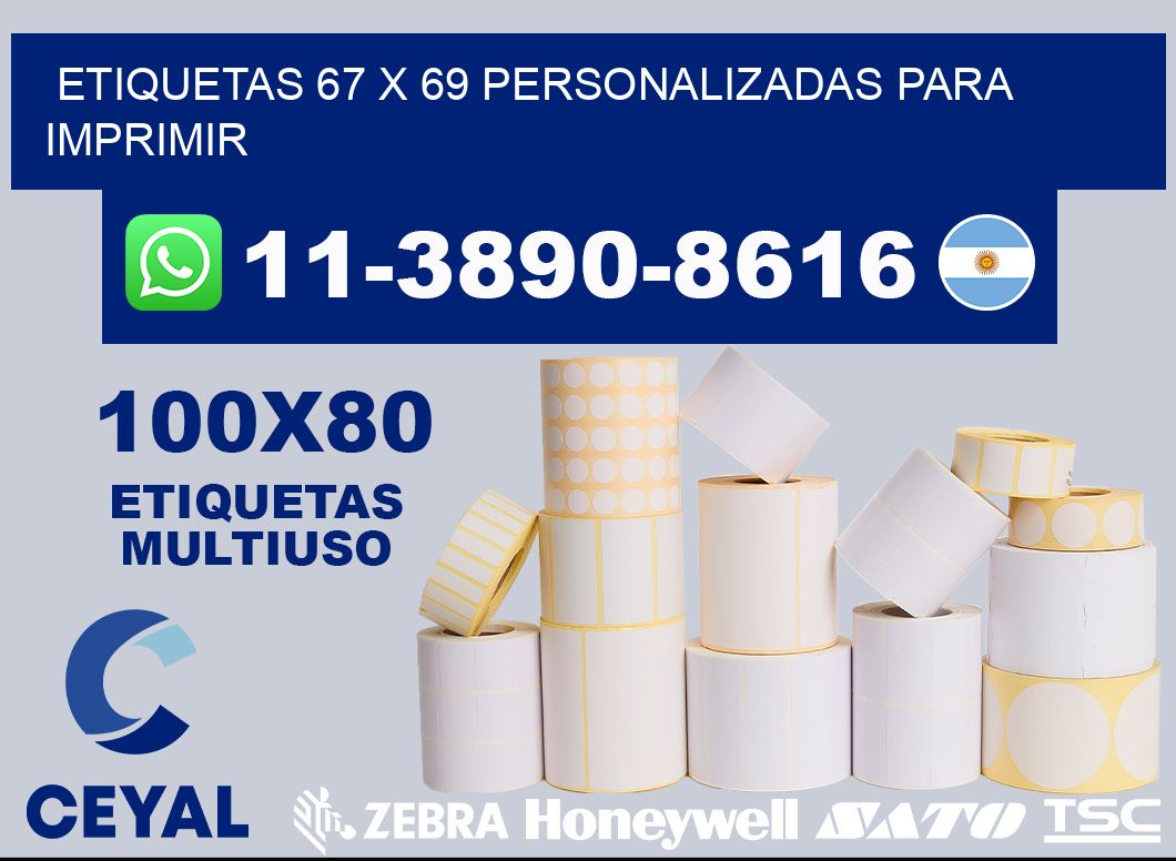 etiquetas 67 x 69 personalizadas para imprimir
