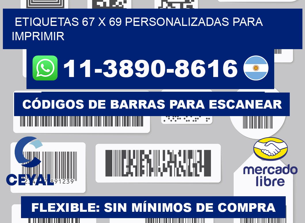 etiquetas 67 x 69 personalizadas para imprimir