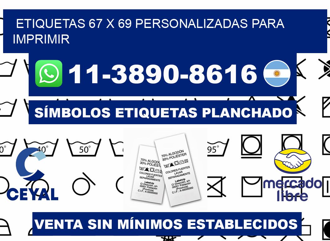 etiquetas 67 x 69 personalizadas para imprimir