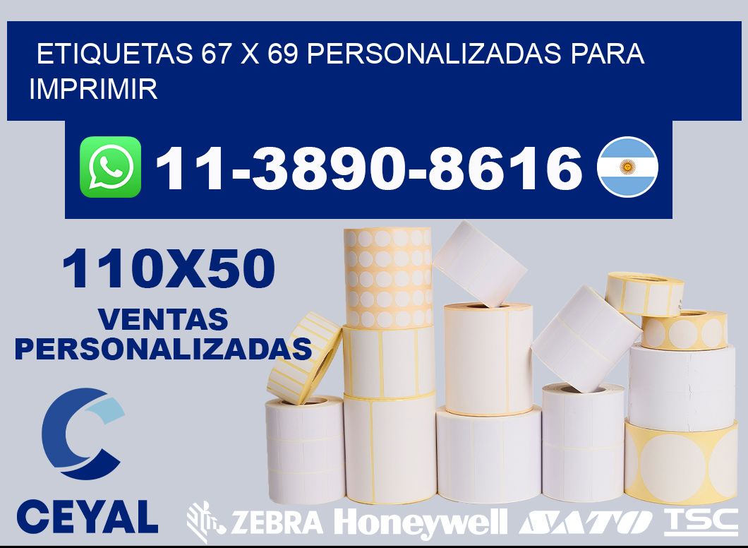 etiquetas 67 x 69 personalizadas para imprimir