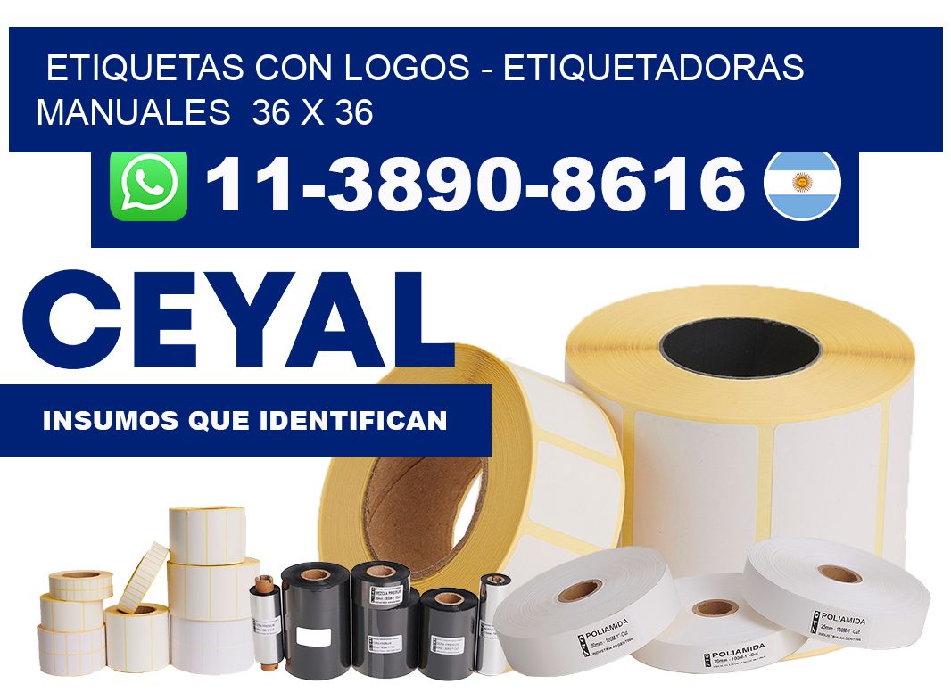 etiquetas con logos - Etiquetadoras Manuales  36 x 36