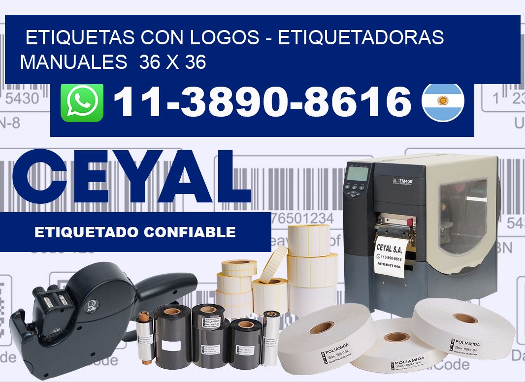 etiquetas con logos – Etiquetadoras Manuales  36 x 36