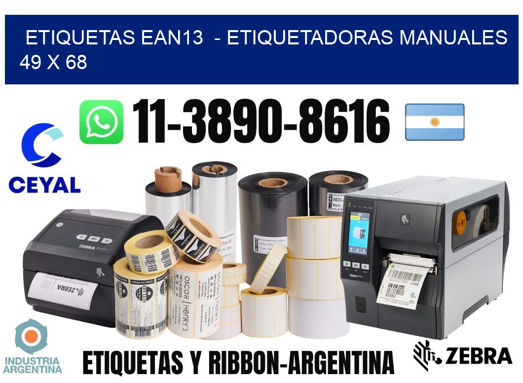 etiquetas ean13  – Etiquetadoras Manuales  49 x 68