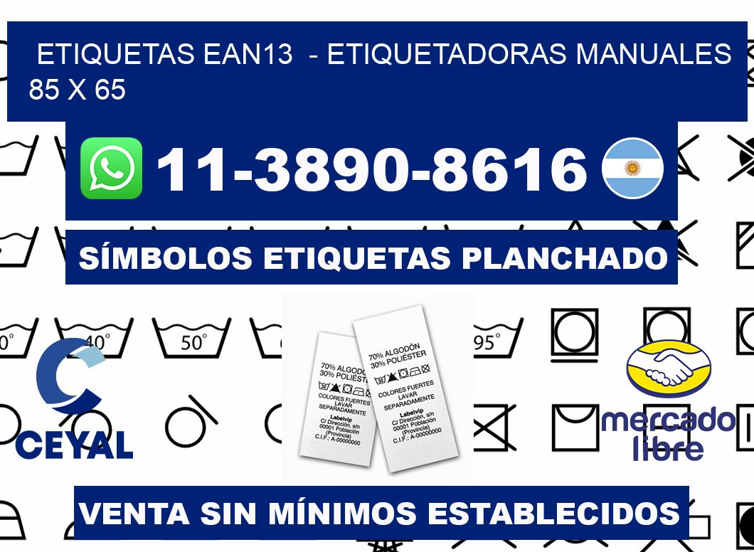 etiquetas ean13  - Etiquetadoras Manuales  85 x 65