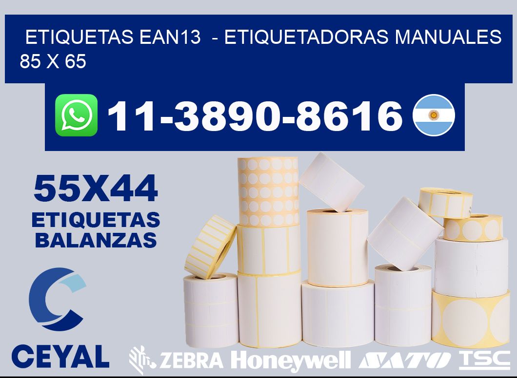 etiquetas ean13  – Etiquetadoras Manuales  85 x 65
