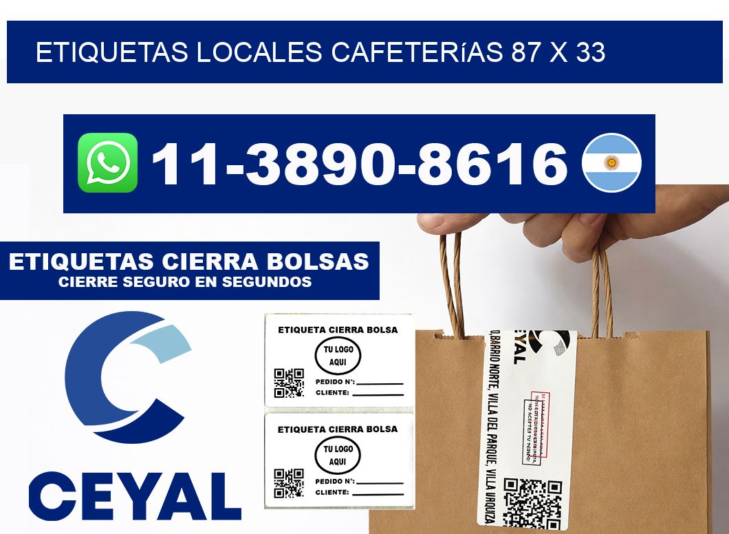 etiquetas locales cafeterías 87 x 33