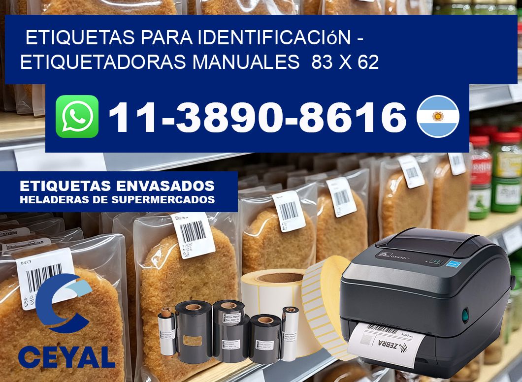 etiquetas para identificación – Etiquetadoras Manuales  83 x 62