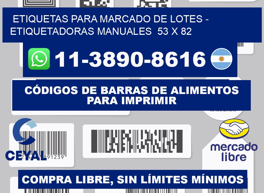 etiquetas para marcado de lotes - Etiquetadoras Manuales  53 x 82