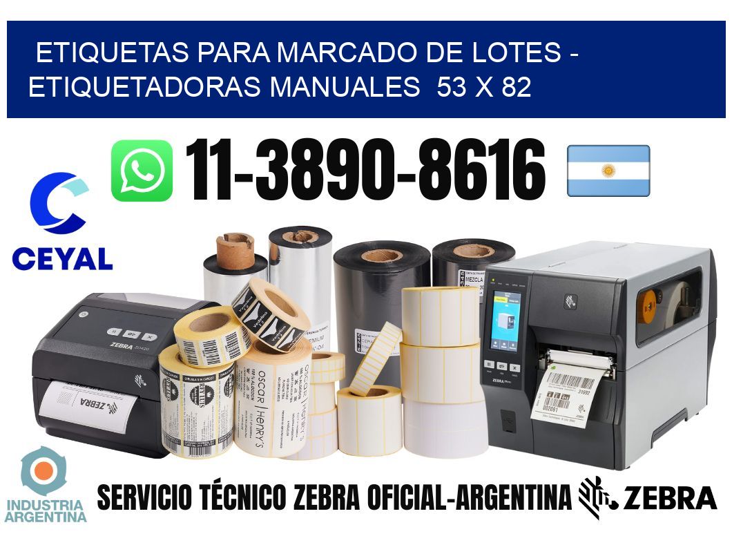 etiquetas para marcado de lotes - Etiquetadoras Manuales  53 x 82