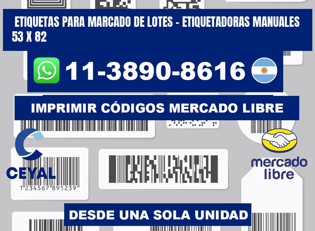 etiquetas para marcado de lotes - Etiquetadoras Manuales  53 x 82