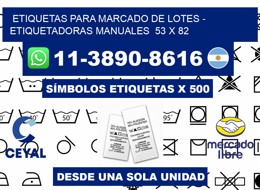 etiquetas para marcado de lotes - Etiquetadoras Manuales  53 x 82