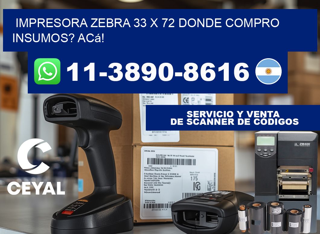 impresora zebra 33 x 72 Donde compro insumos? Acá!