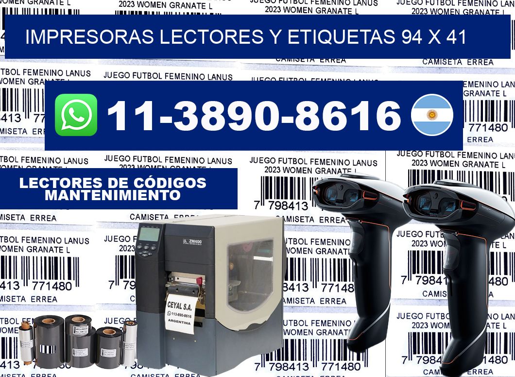 impresoras lectores y etiquetas 94 x 41