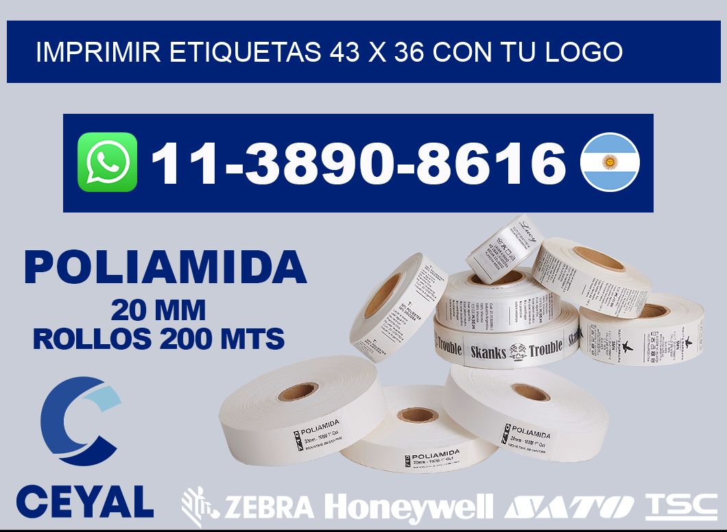 imprimir etiquetas 43 x 36 con tu logo