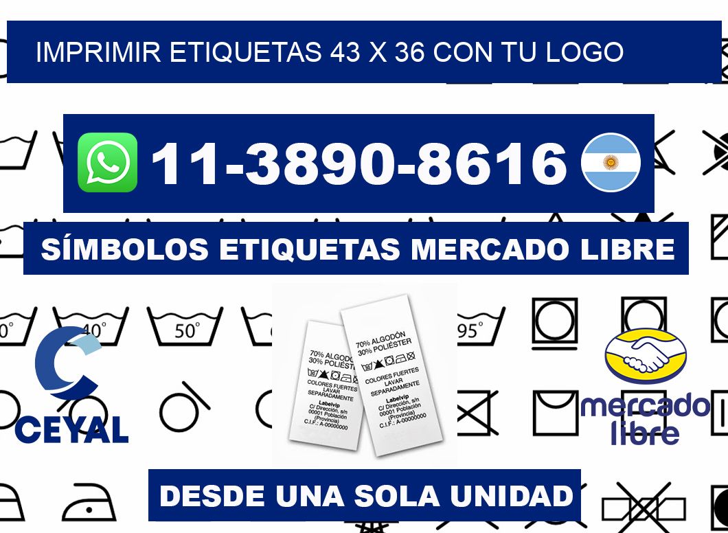 imprimir etiquetas 43 x 36 con tu logo