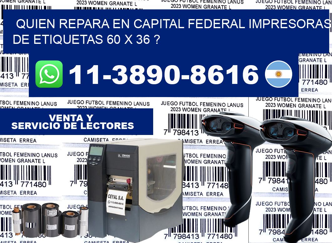 quien repara en capital federal impresoras de etiquetas 60 x 36 ?