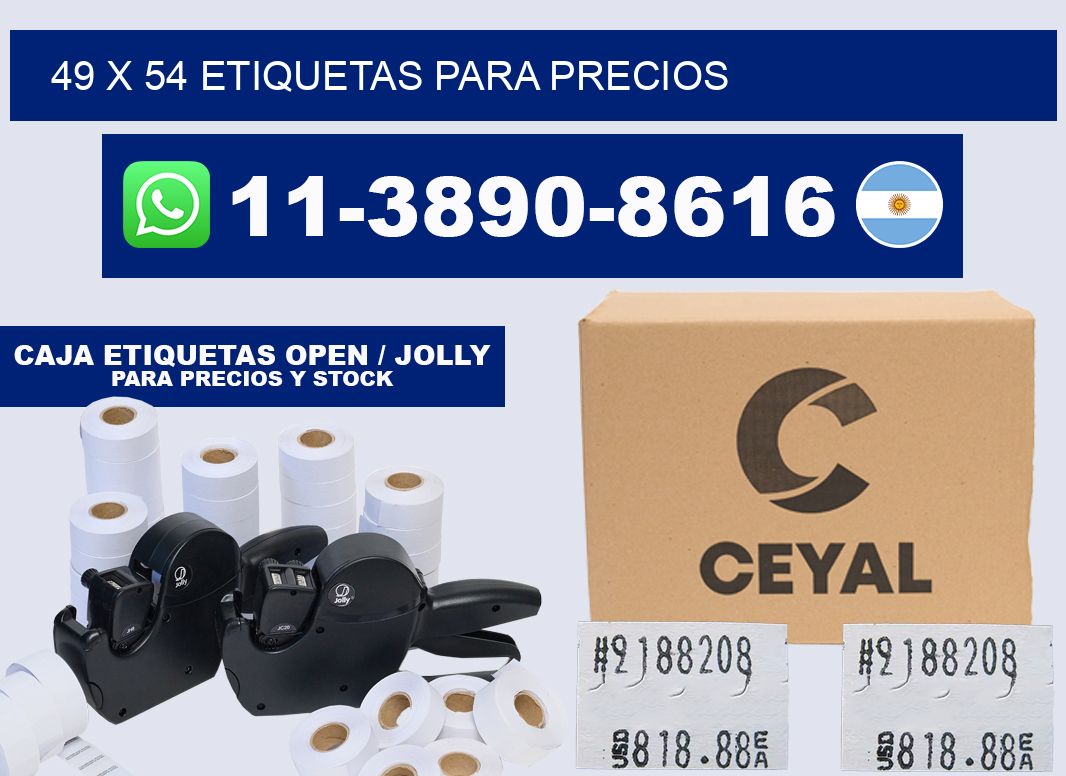 49 x 54 etiquetas para precios