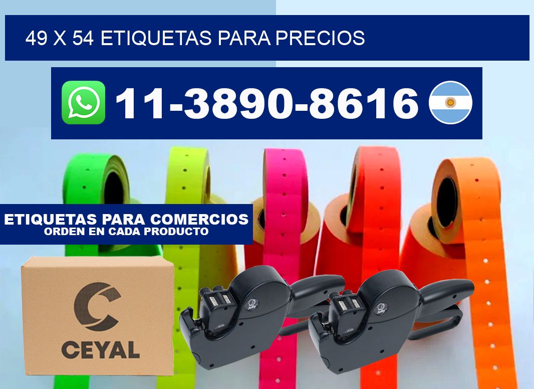 49 x 54 etiquetas para precios