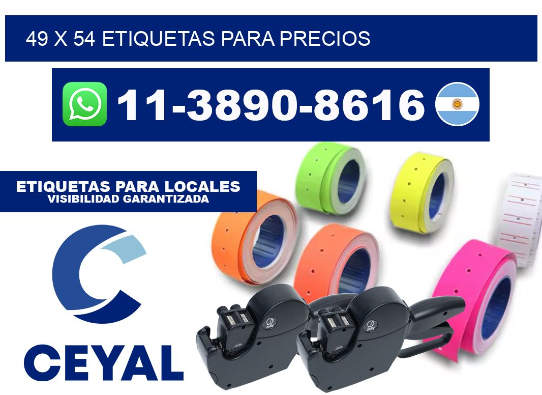 49 x 54 etiquetas para precios