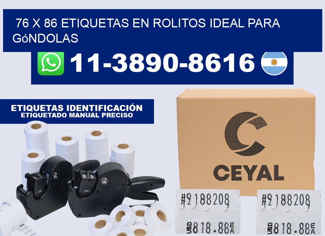 76 x 86 etiquetas en rolitos ideal para góndolas