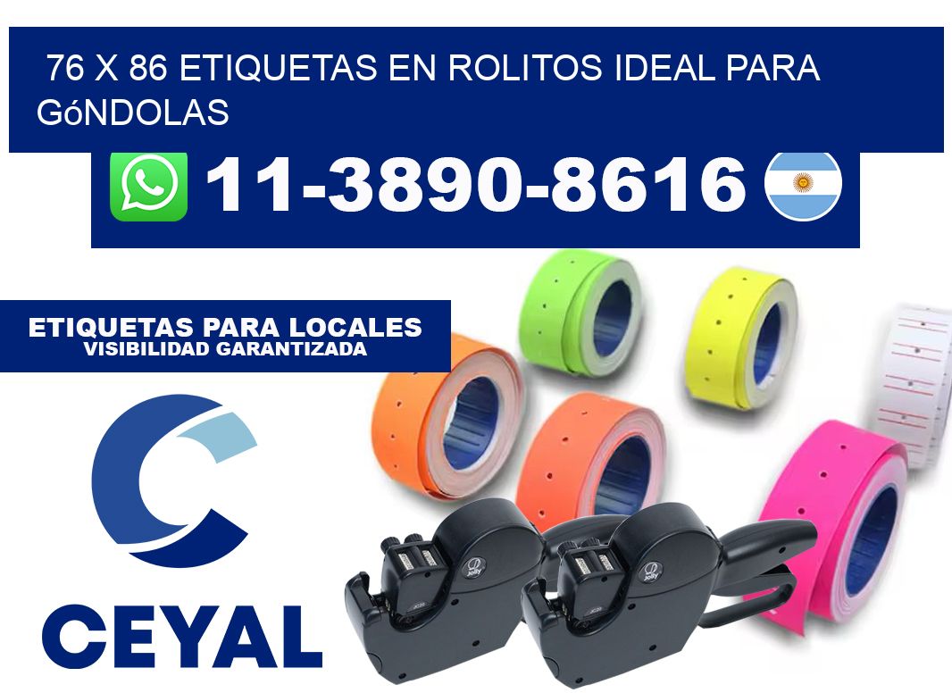 76 x 86 etiquetas en rolitos ideal para góndolas