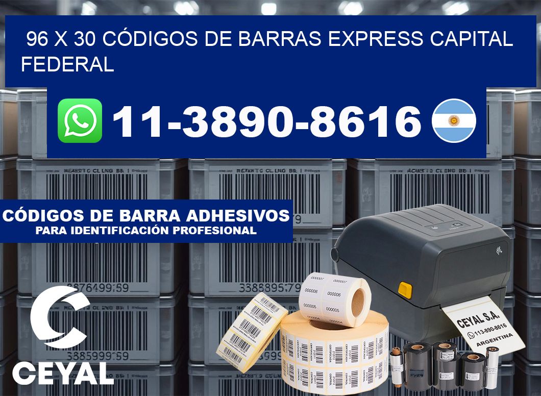 96 x 30 CÓDIGOS DE BARRAS EXPRESS CAPITAL FEDERAL