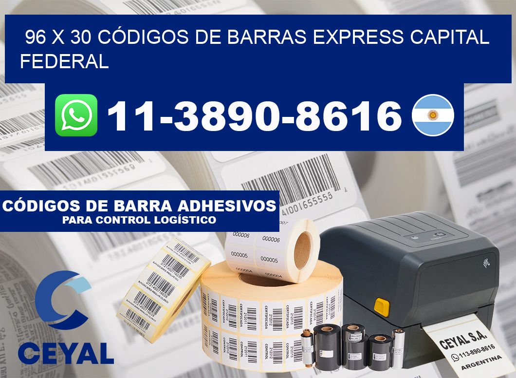 96 x 30 CÓDIGOS DE BARRAS EXPRESS CAPITAL FEDERAL