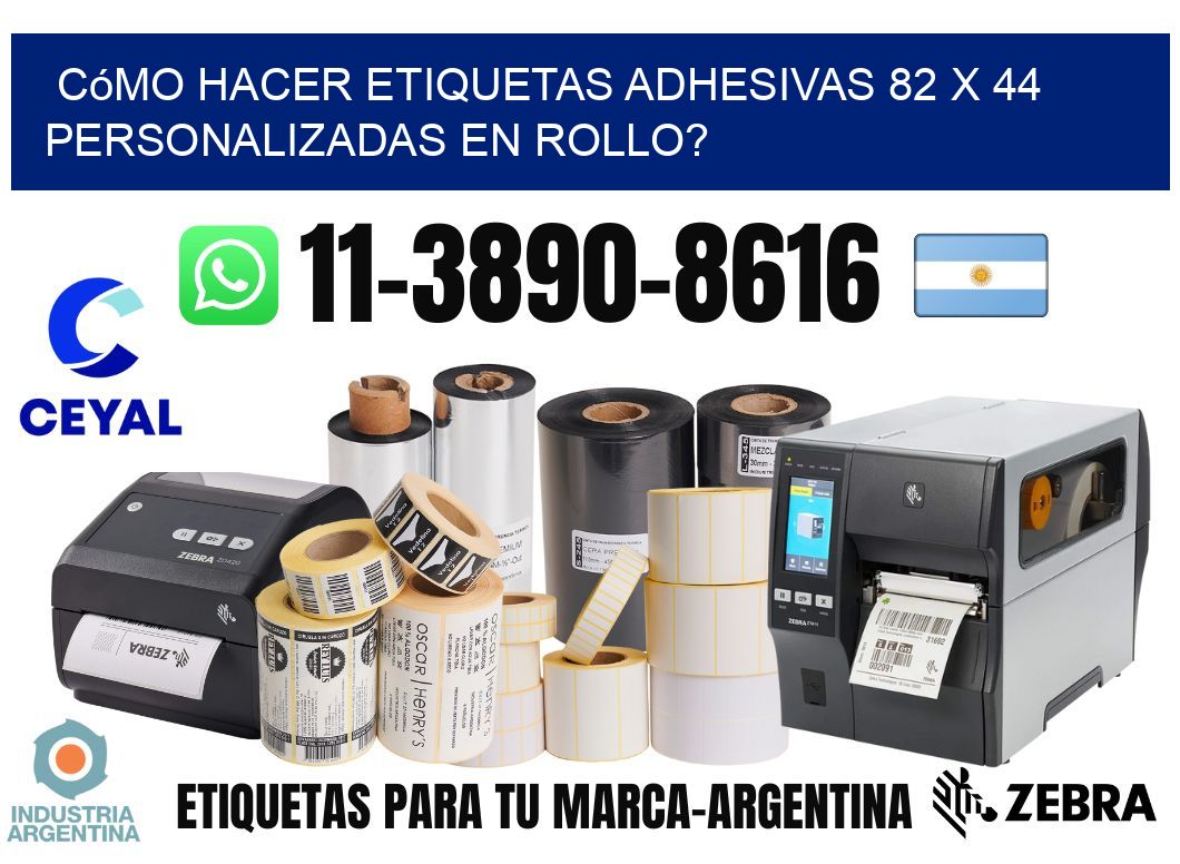 Cómo hacer etiquetas adhesivas 82 x 44 personalizadas en rollo?