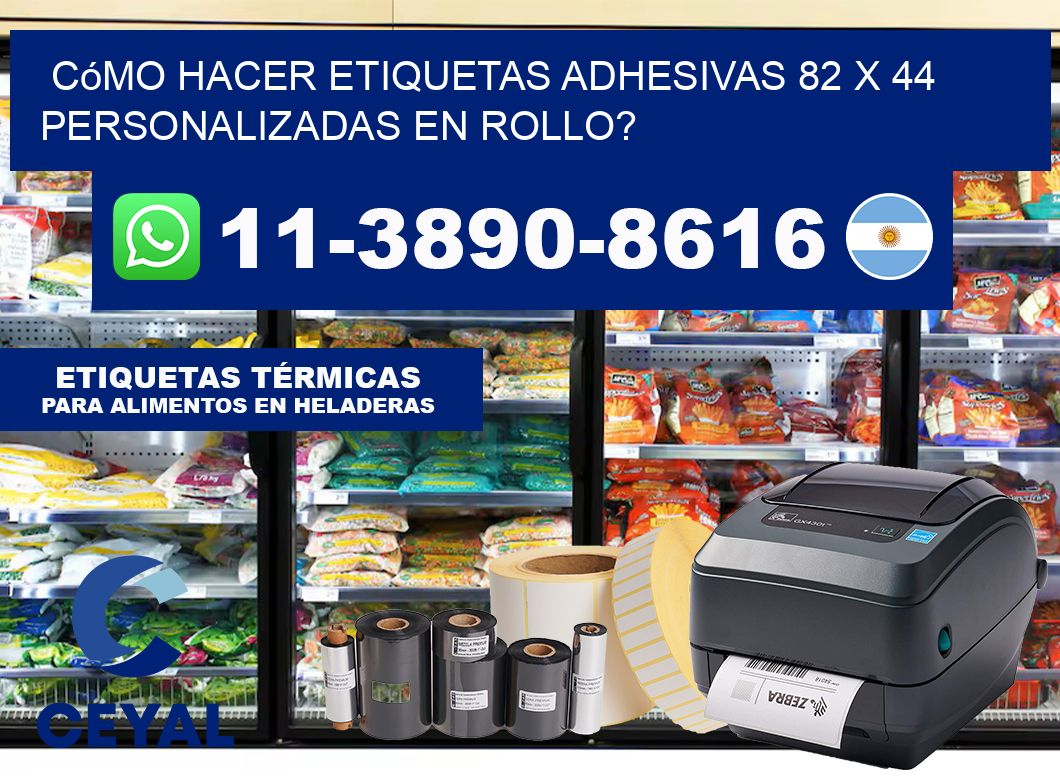 Cómo hacer etiquetas adhesivas 82 x 44 personalizadas en rollo?