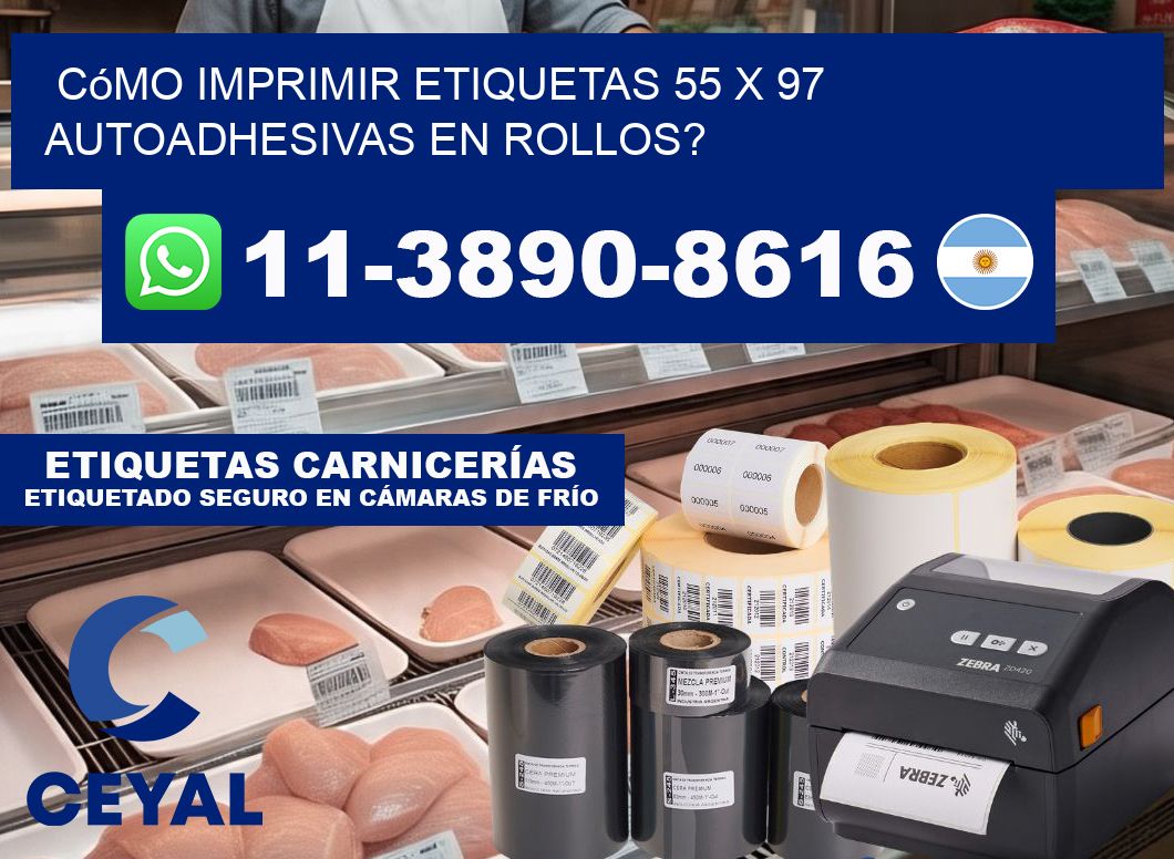 Cómo imprimir etiquetas 55 x 97 autoadhesivas en rollos?