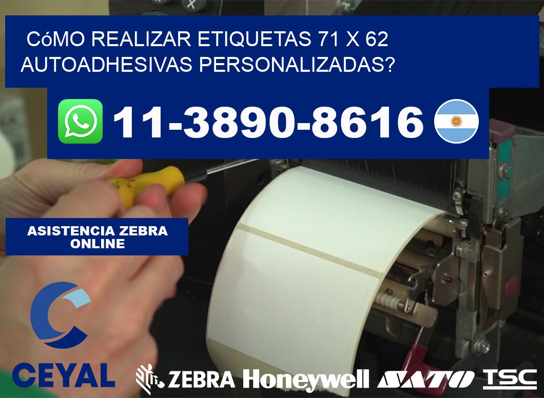 Cómo realizar etiquetas 71 x 62 autoadhesivas personalizadas?