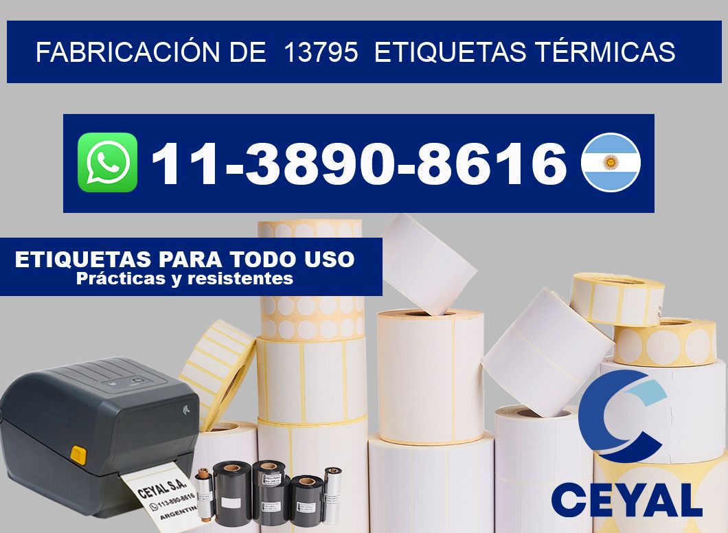 FABRICACIÓN DE 13795 ETIQUETAS TÉRMICAS