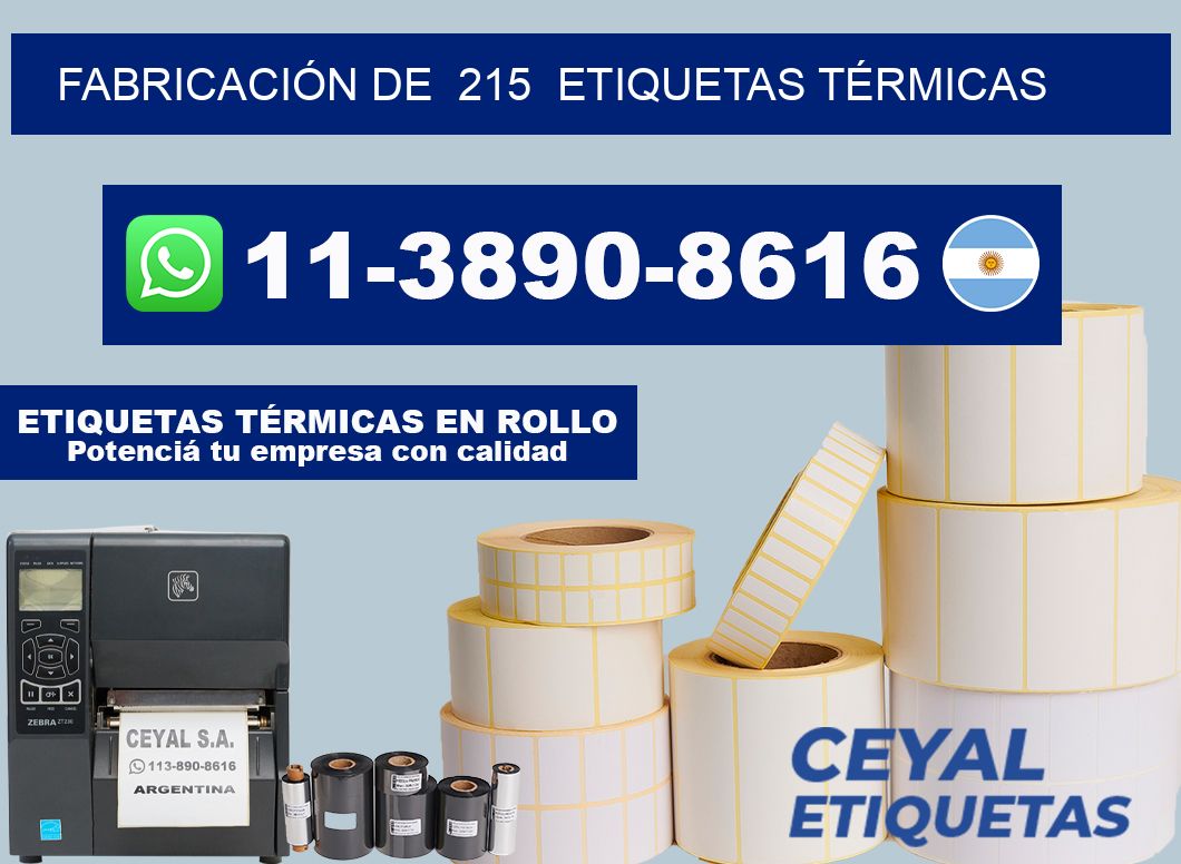 FABRICACIÓN DE 215 ETIQUETAS TÉRMICAS