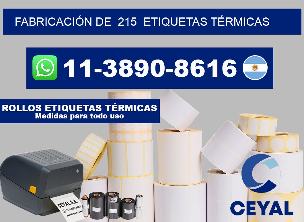 FABRICACIÓN DE 215 ETIQUETAS TÉRMICAS