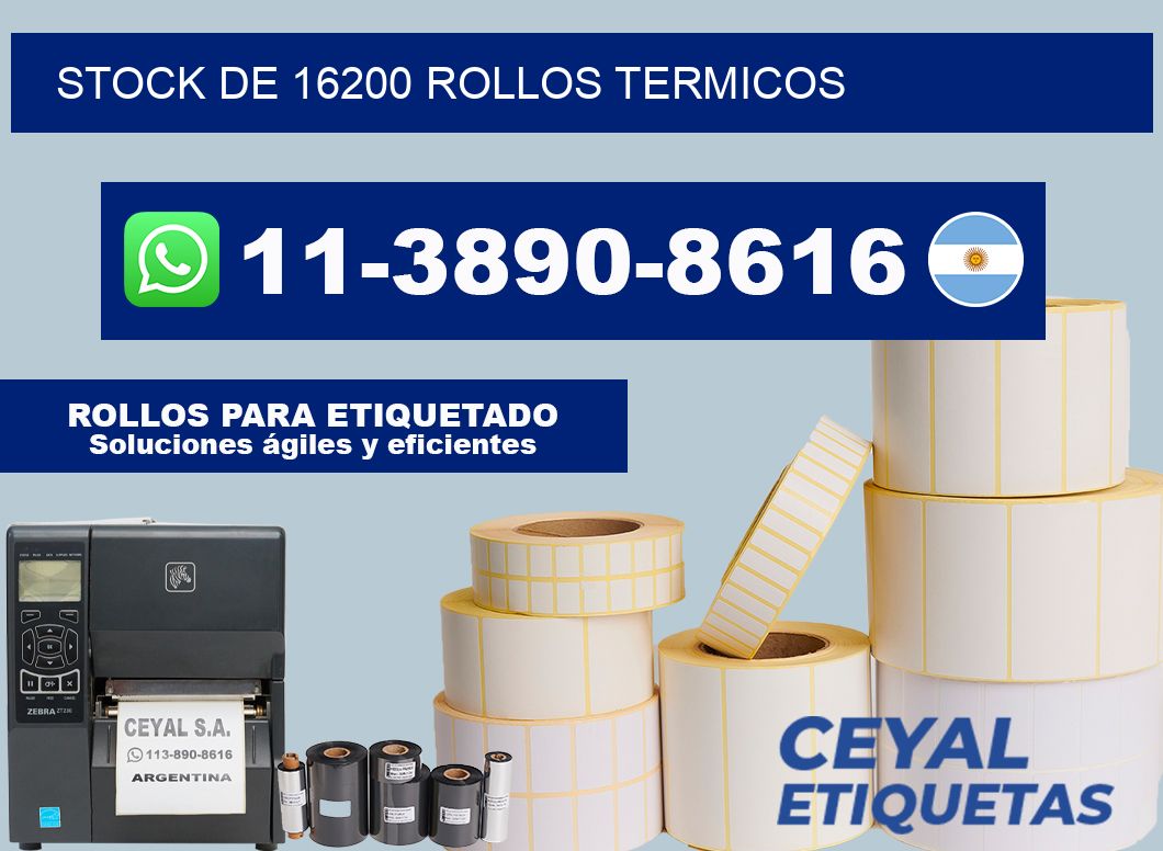 STOCK DE 16200 ROLLOS TERMICOS