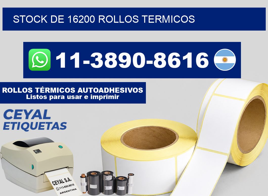 STOCK DE 16200 ROLLOS TERMICOS