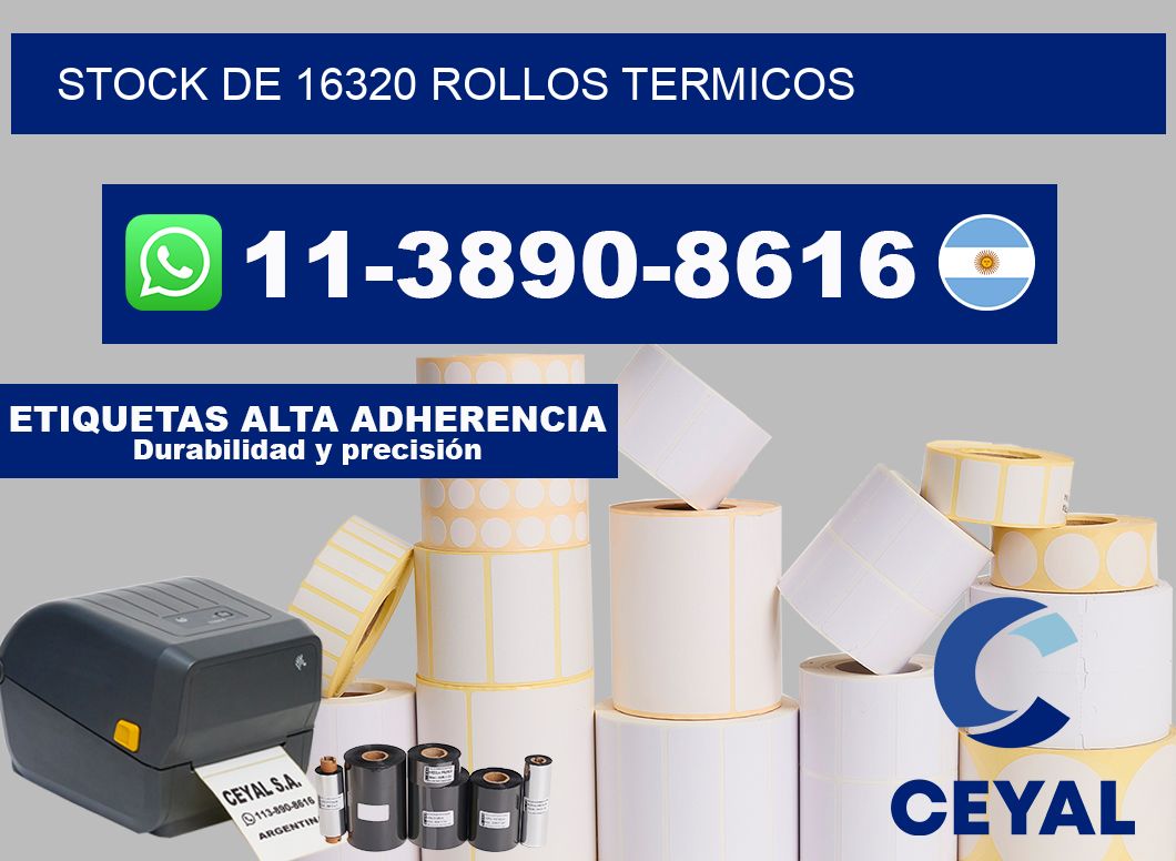 STOCK DE 16320 ROLLOS TERMICOS