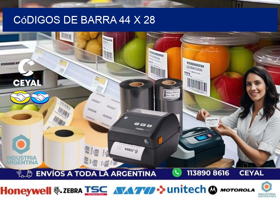 códigos de barra 44 x 28
