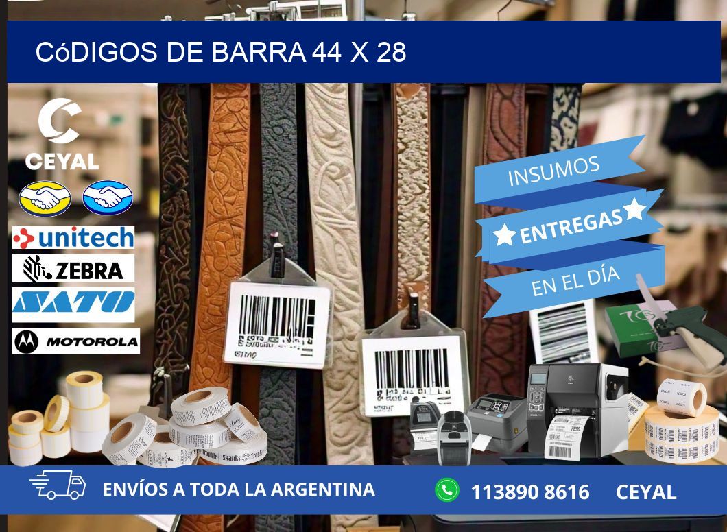 códigos de barra 44 x 28