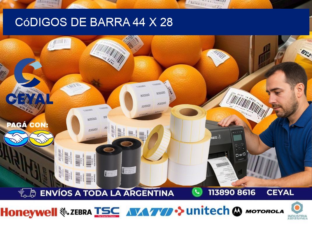 códigos de barra 44 x 28