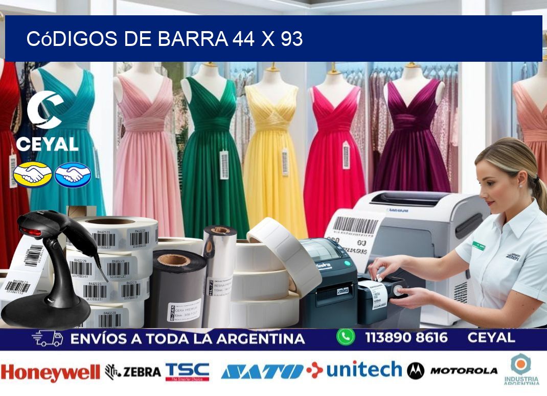 códigos de barra 44 x 93