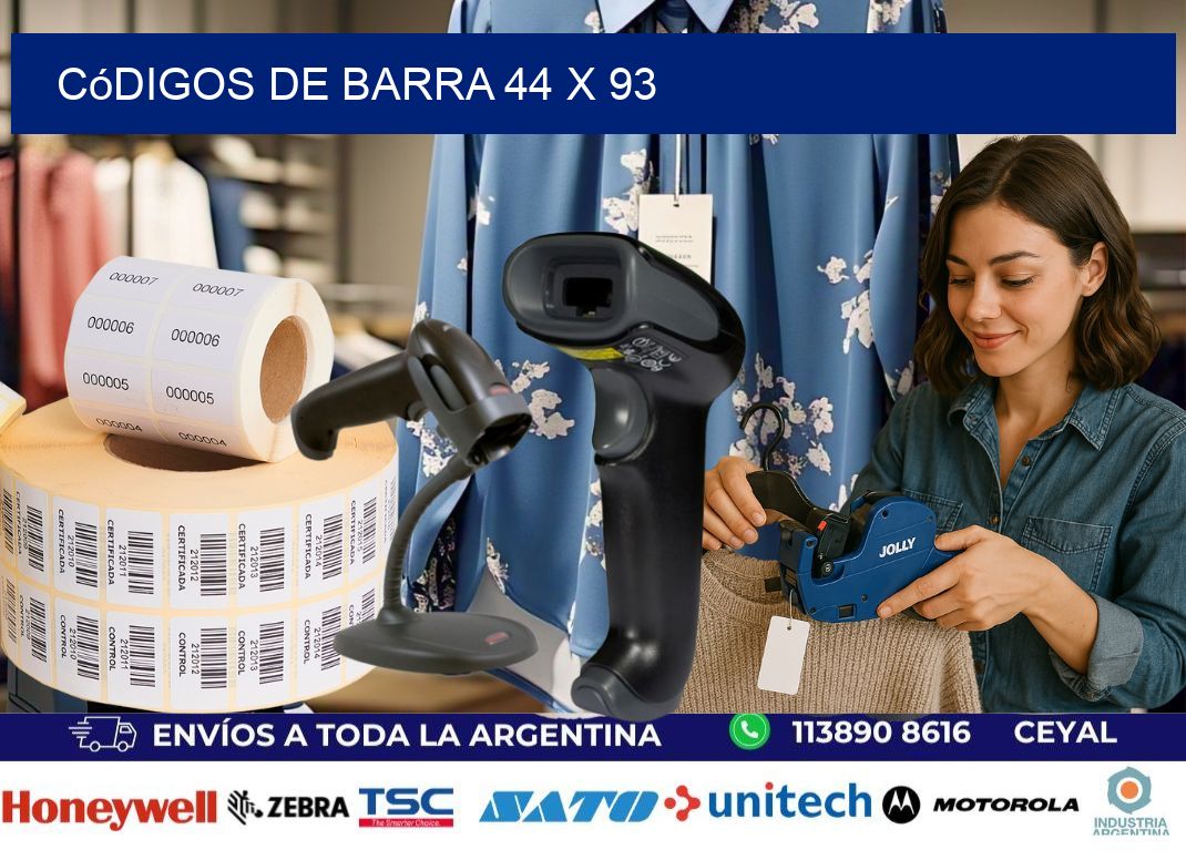 códigos de barra 44 x 93