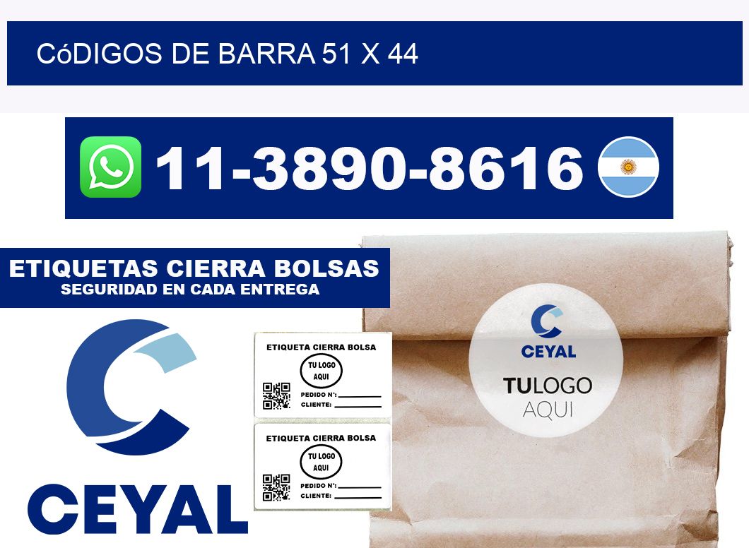 códigos de barra 51 x 44